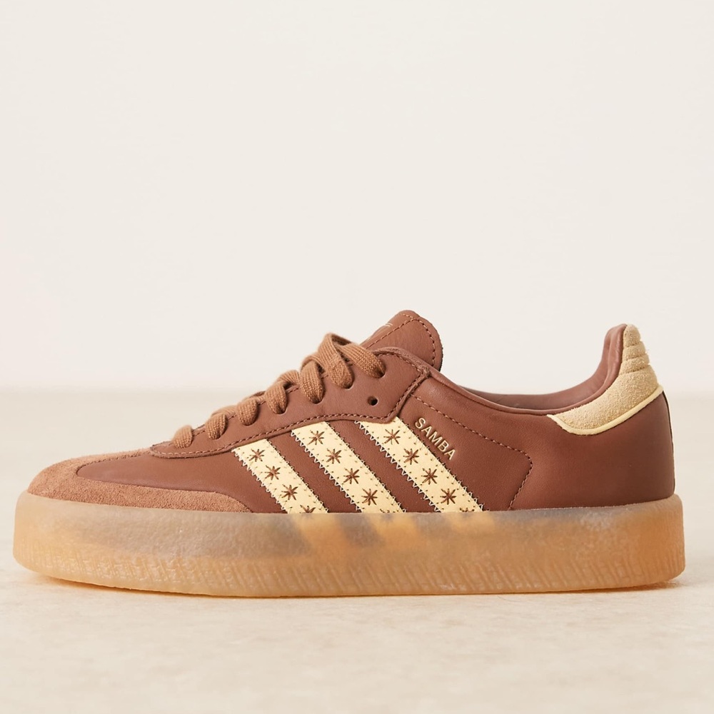 🤎⭐️ ADIDAS SAMBAE PRELOVED BROWN STAR 🌟🤎 - Picture 1 of 4